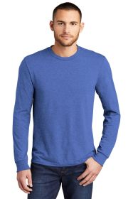 District Perfect Tri Long Sleeve Tee DM132 (Color: Royal Frost, size: 3XL)